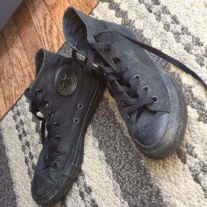 All black converse high tops